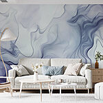 Wall murals Waves of ethereal purple harmony.