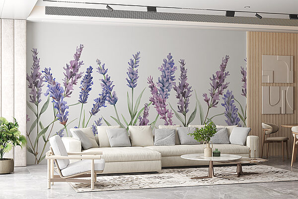 Group of purple flowers Wall murals Group of purple flowers