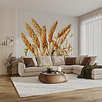 Wall murals Ripe wheat ears in sunlight