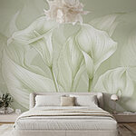 Wall murals Elegant calla lilies with soft hues