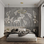 Wall murals Group of white flowers