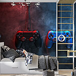 Wall murals Blue video game controller