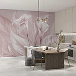 Wall mural Elegant soft lilies in bloom