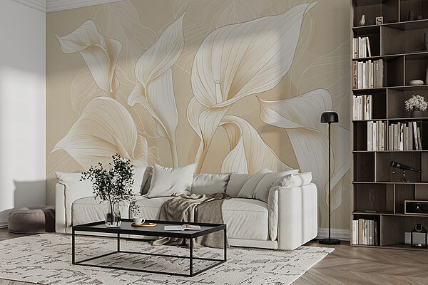 Elegant lilies with soft backgrounds Wall murals Elegant lilies with soft backgrounds