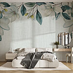 Wall mural Elegant floral border design illustration