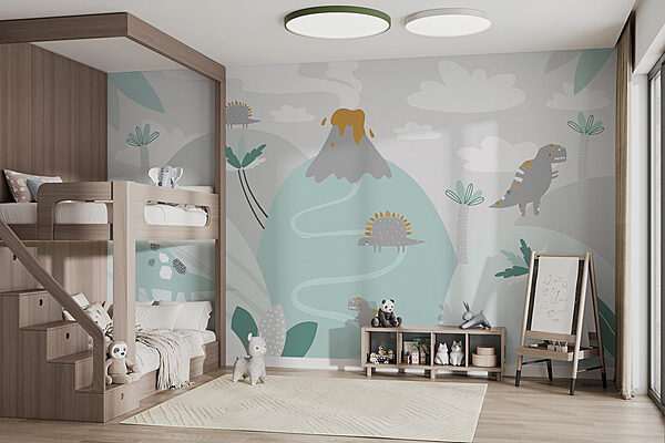 Cartoon of a volcano Wall murals Cartoon of a volcano