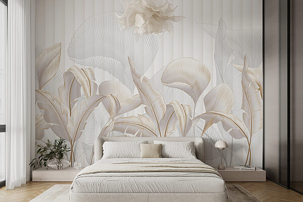 Elegant leaves with delicate details Wall murals Elegant leaves with delicate details
