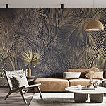 Wall murals Elegant botanical pattern in dark tones