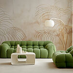 Wall murals Wall with palm leaves