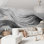 Wall murals Black and white pattern