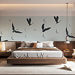 Wall murals Group of birds flying