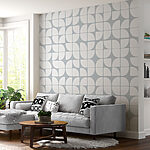 Wall mural Pattern of white and gray circles