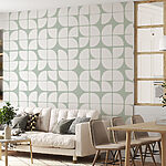 Wall murals Pattern of white and gray circles