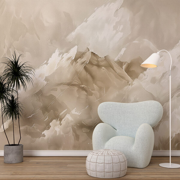 Earthy tones in abstract elegance Wall murals Earthy tones in abstract elegance
