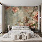 Wall murals Group of pink flowers