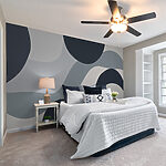 Wall murals Abstract curves in serene colors.