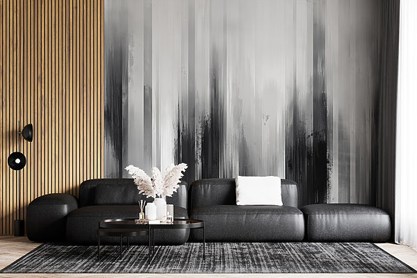 Wall mural Wall mural Black and white painting (SKU: w07945v3)