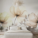 Wall murals Delicate flowers dancing in light.