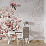 Wall murals Peonies in Delicate Watercolor