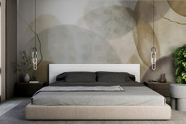 Abstract Shapes In Soft Hues Wall murals Abstract Shapes In Soft Hues
