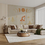 Wall murals Drawing of a woman doing yoga