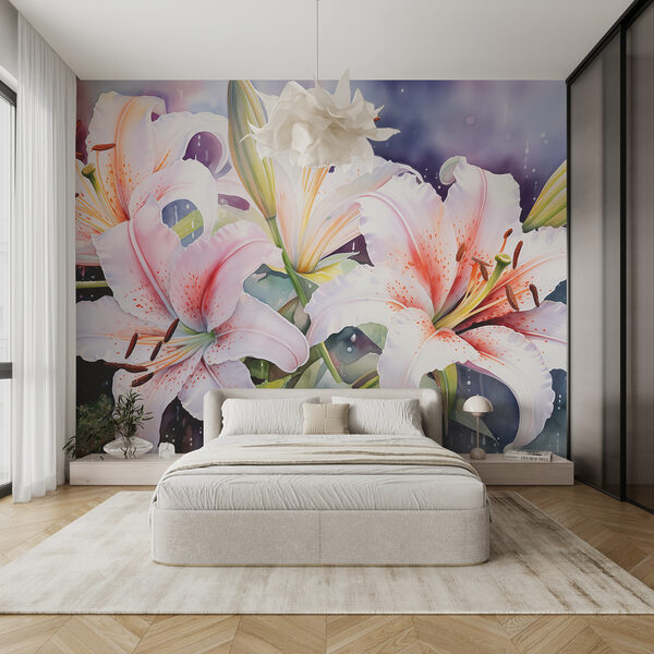 Lilies in Bloom: Nature’s Beauty Wall murals Lilies in Bloom: Nature’s Beauty