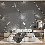 Wall murals Pattern of dandelion seeds