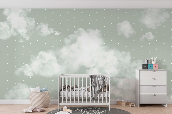 White clouds in the sky Wall murals White clouds in the sky