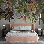 Wall murals Lush leaves in diverse textures.