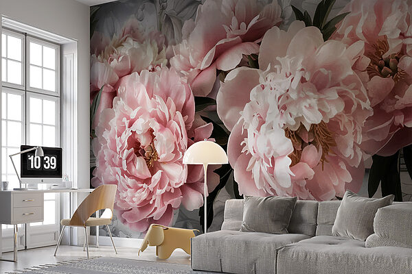 Group of pink flowers Wall murals Group of pink flowers
