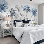 Wall murals Butterfly alights amongst serene flora.
