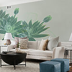 Wall murals Elegant blooms in artistic form.