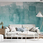 Wall murals Blue and white painted wall