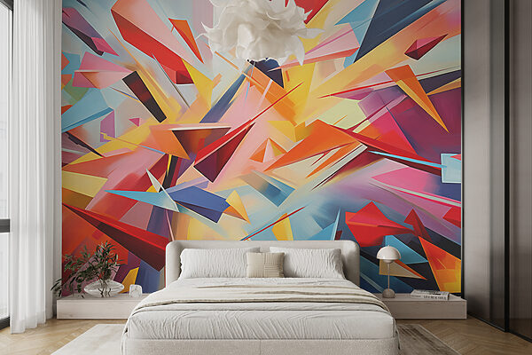 Colorful paper planes Wall murals Colorful paper planes