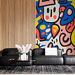 Wall murals Colorful pattern with different shapes and colors