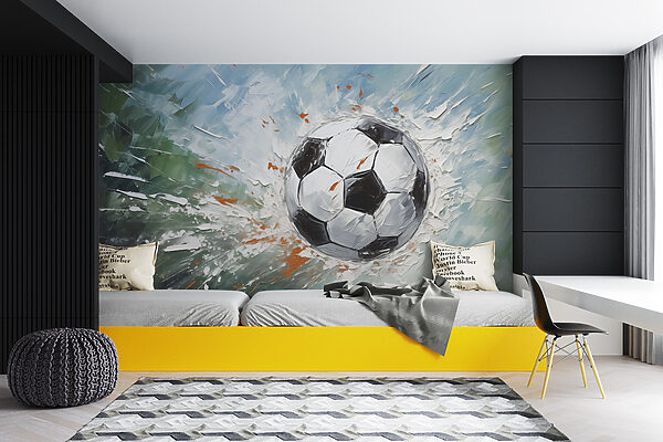Painting of a football ball Wall murals Painting of a football ball