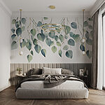 Wall murals Eucalyptus leaves in serene cascade