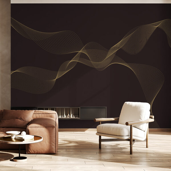 Elegant waves of subtle light Wall murals Elegant waves of subtle light