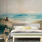 Wall murals Painting of a beach