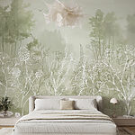 Wall murals Drawing of plants and trees