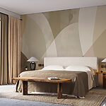 Wall mural Soft hues blend in curve