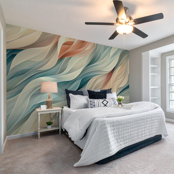 Wall murals Wall murals Colorful waves in a pattern (SKU: w01335)