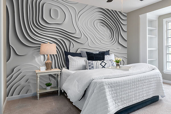 White surface with lines and shapes Wall murals White surface with lines and shapes