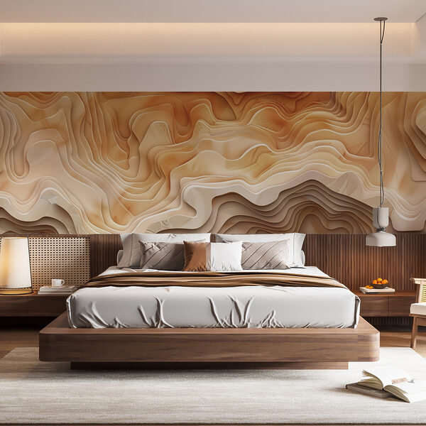 Wall mural Earthy layers in abstract waves (SKU: w01337v1) Wall mural Wall mural Earthy layers in abstract waves (SKU: w01337v1)