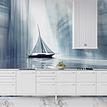 Wall mural Sailboat in a body of water