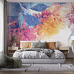 Wall murals Floral Symphony in Watercolors
