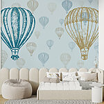 Wall murals Group of hot air balloons