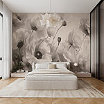 Wall murals Poppies in Monochrome Elegance