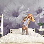 Wall murals Elegant blooms in monochrome hues.