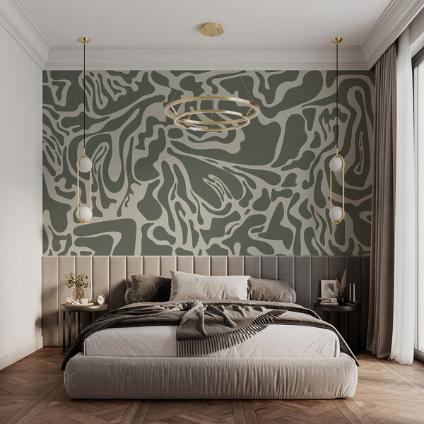 Wall mural Wall mural Abstract swirls merge in harmony (SKU: w08177)